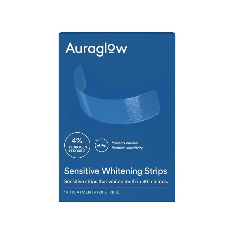 28 Auraglow Sensitive Teeth Whitening Strips