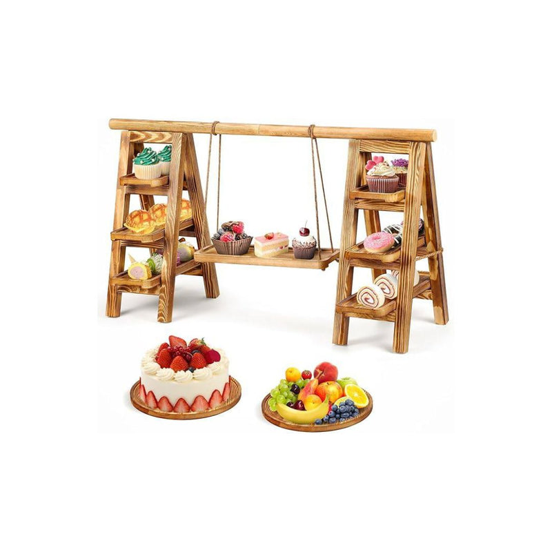 3 Tier Serving Tray Wooden Cupcake Stand