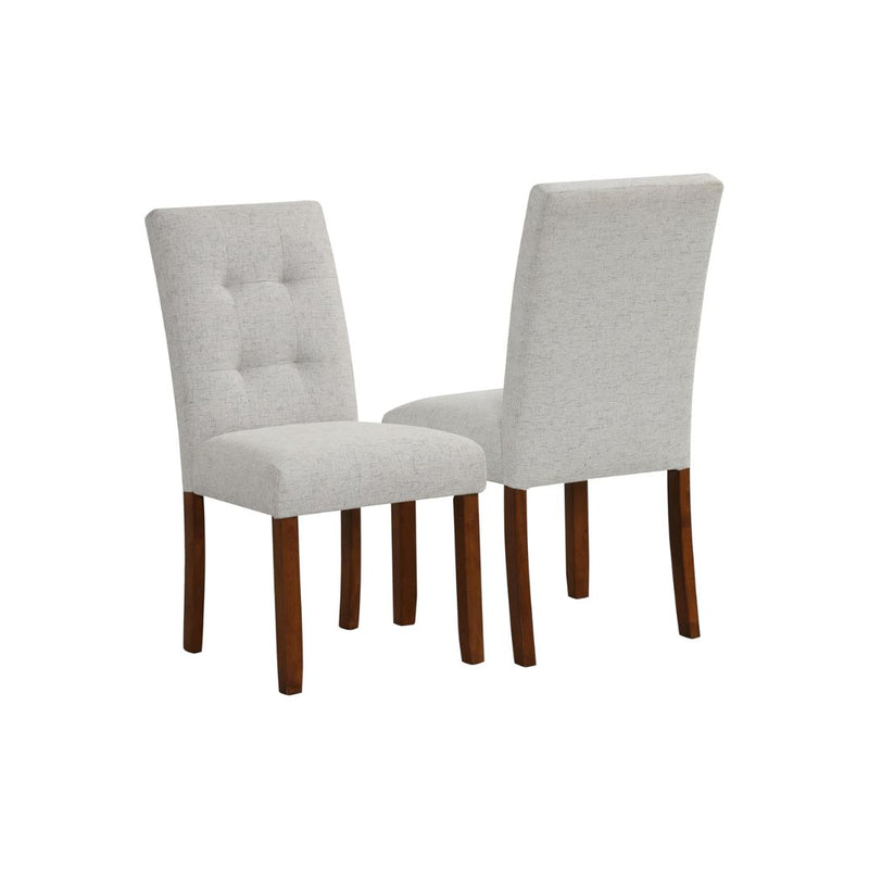Set of 2 HomePop Button Tufted Fabric Dining Chairs