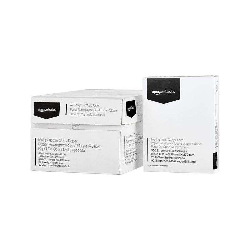 5,000 Sheets Amazon Basics Multipurpose Copy Printer Paper