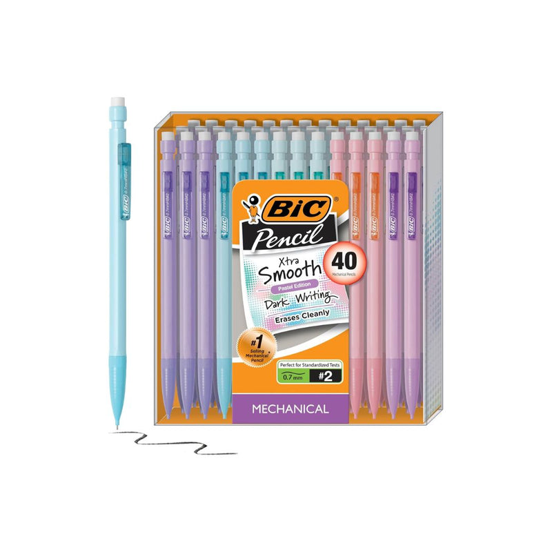 40-Count BIC Xtra-Smooth Pastel Mechanical Pencils