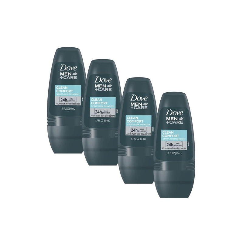 4-Pack Dove Men+Care Clean Comfort Roll on Deodorant