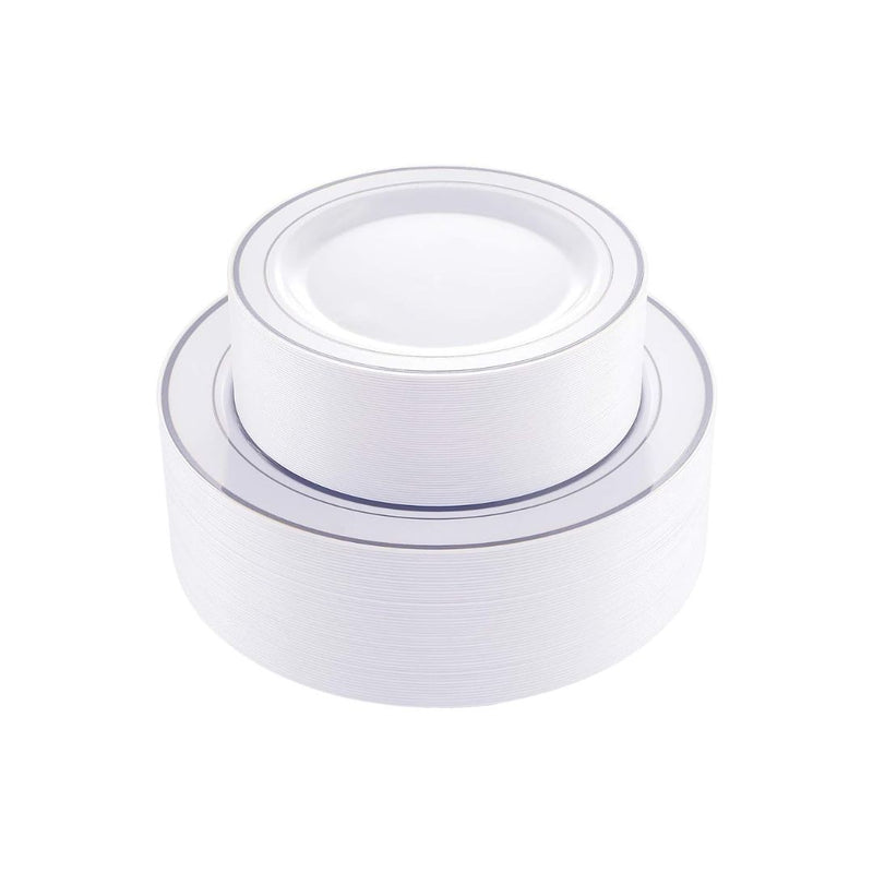 102-Pcs Heavy Duty Plastic Plates