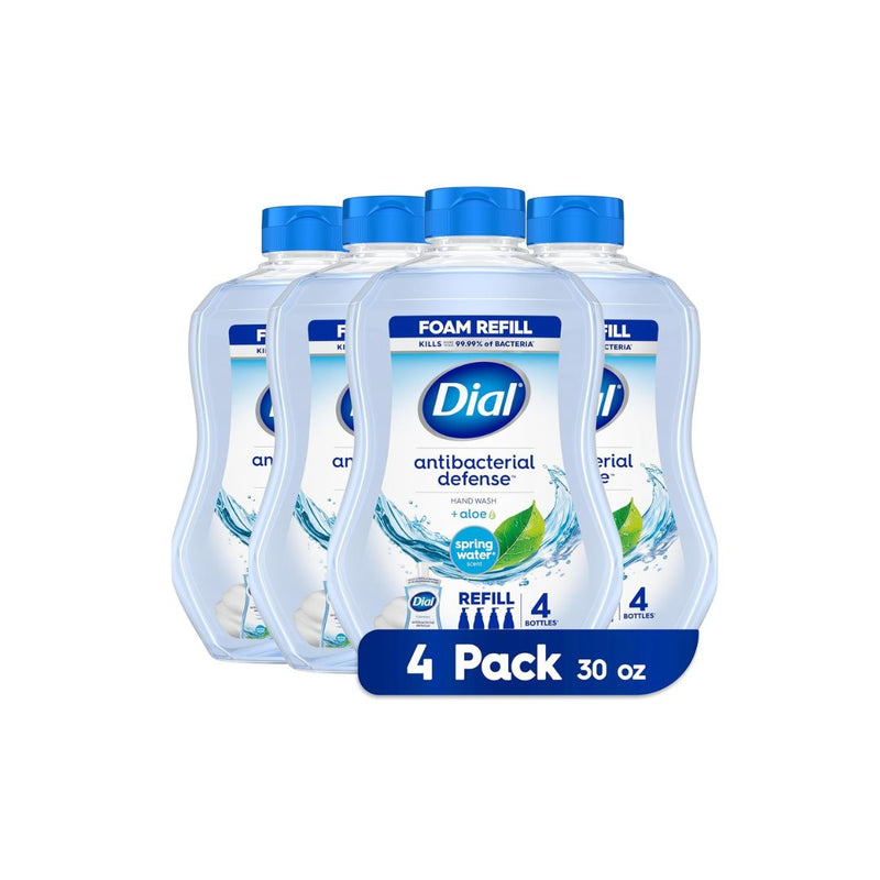 Pack of 4 Dial Antibacterial Foaming Hand Soap Refill, Spring Water