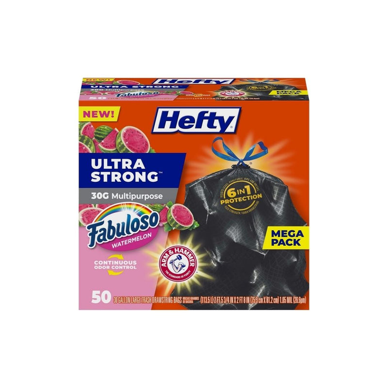 50 Hefty Ultra Strong 30 Gallon Trash Bags