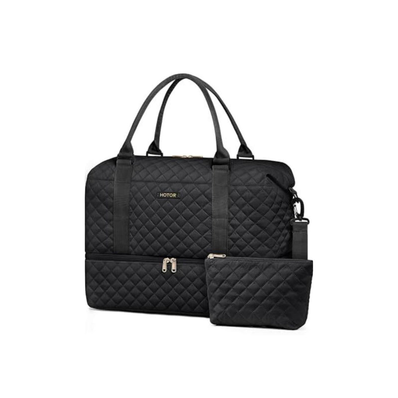 Weekender Duffel Bag with Shoe Compartment and Toiletry Bag