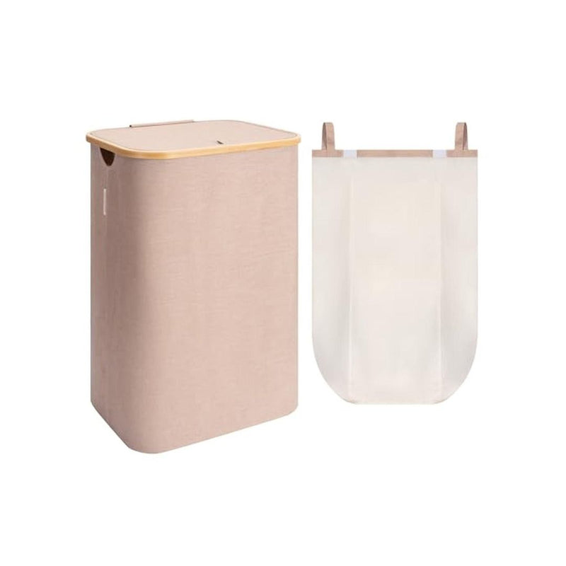 100L Collapsible Large Laundry Hamper with Lid