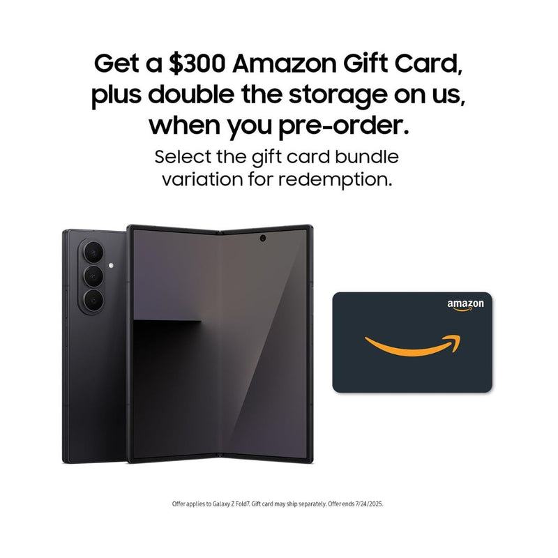 Samsung Galaxy Z Fold7 Cell Phone + Get $300 Amazon Gift Card!