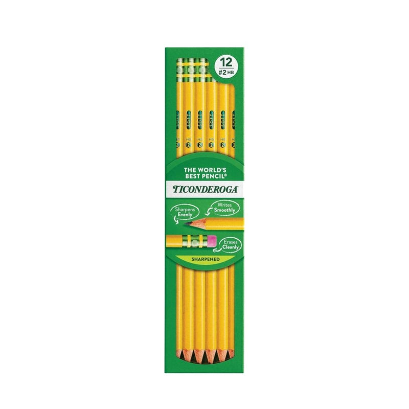 12 Ticonderoga Pre-Sharpened Pencils