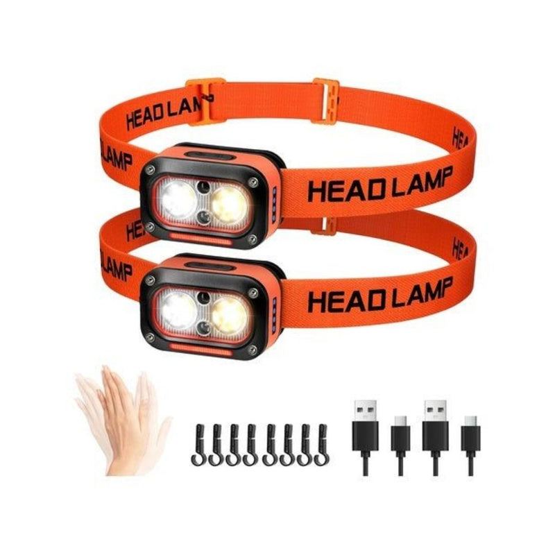2 Rechargeable LED Headlamps