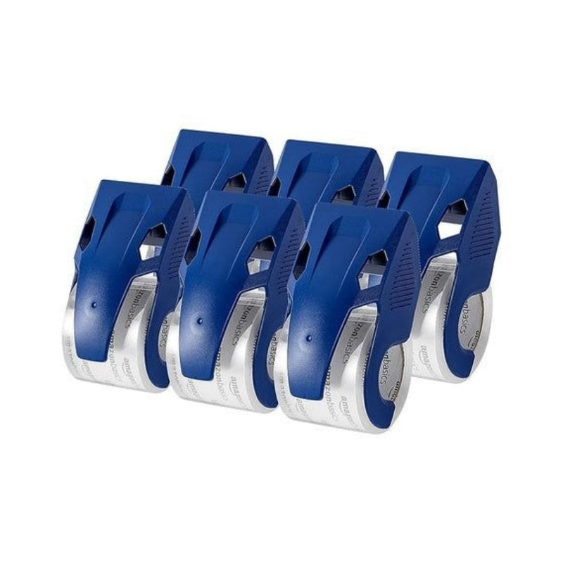 6 Amazon Basics Packaging Tape with Dispensers