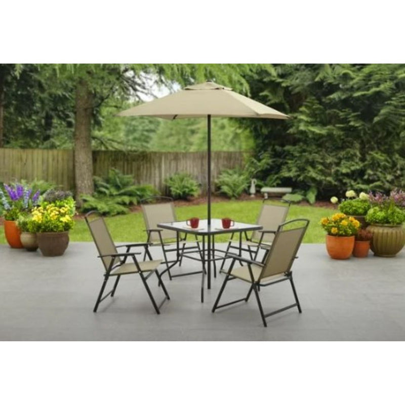 Mainstays Albany Lane 6-Piece Outdoor Patio Dining Set (5 Colors)