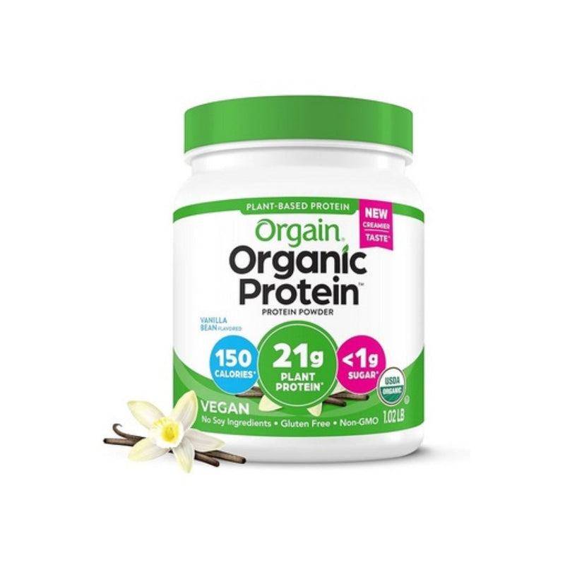 Orgain Organic Vegan Protein Powder Vanilla Bean or Creamy Chocolate Fudge