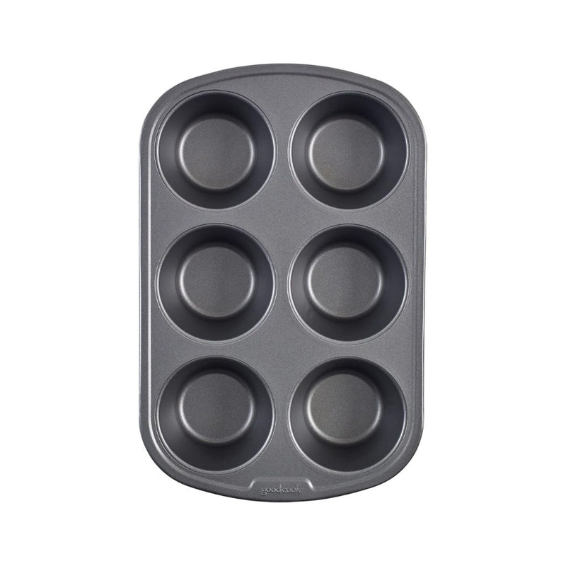 6-Cup GoodCook Nonstick Steel Jumbo Texas Muffin Pan
