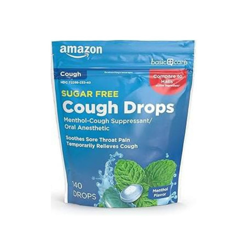 140-Count Amazon Basic Care Sugar Free Cough Drop