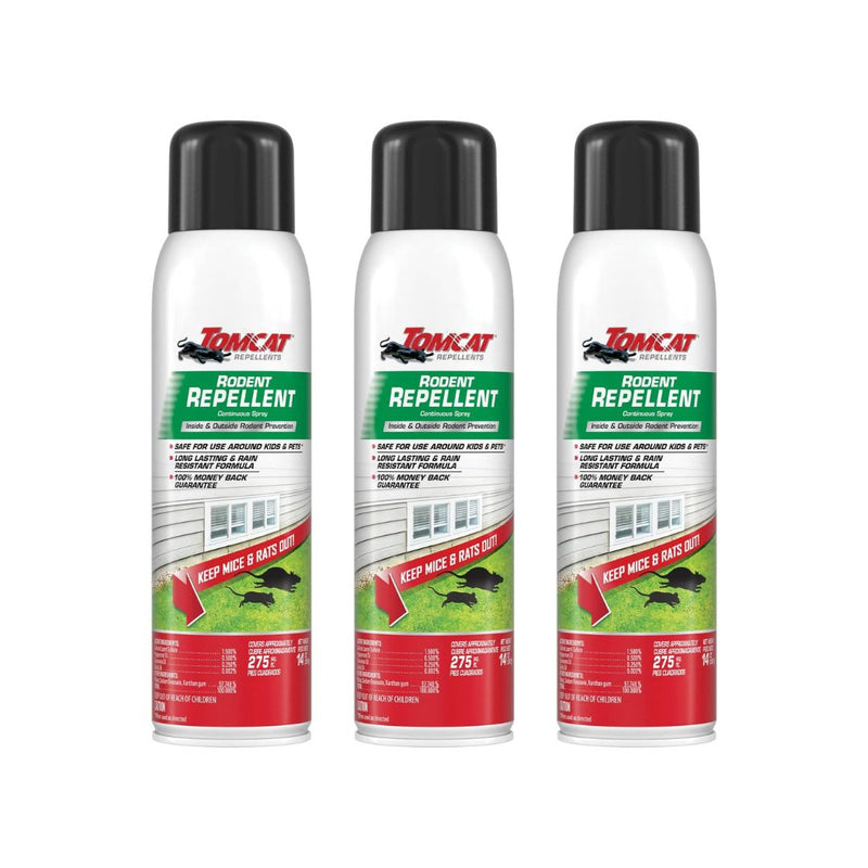 3-Pack Tomcat Repellents Rodent Repellent Continuous Spray