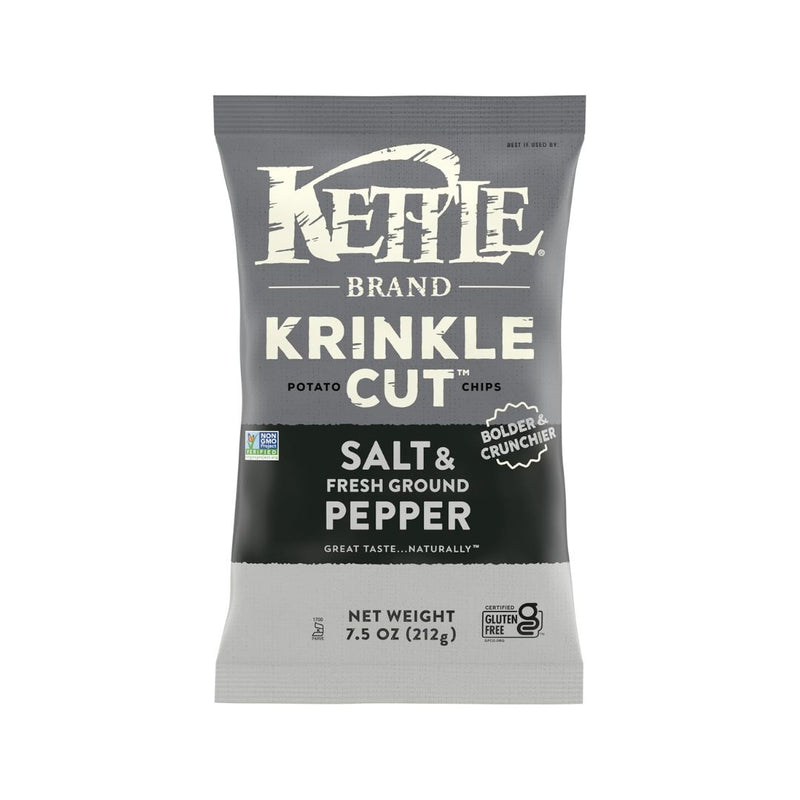 Kettle Brand Krinkle Cut Salt and Fresh Ground Pepper Kettle Potato Chips
