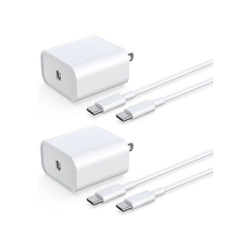 2-Pack 33W Fast Charger with USB-C Cables