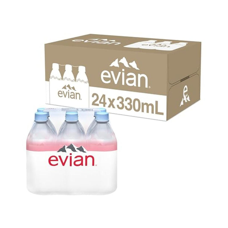 24 Pack evian Natural Spring Water (330ml Bottles)