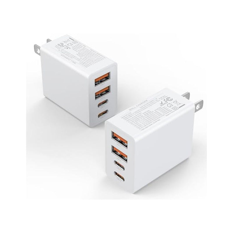 2 Pack USB C Charger Block 40W 4-Port Fast