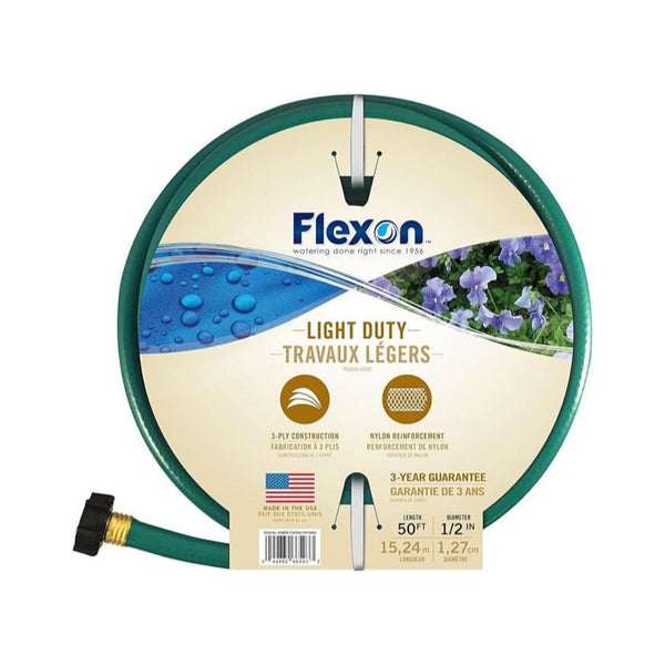 Flexon 1/2-Inch by 50-Foot Reinforced Garden Hose