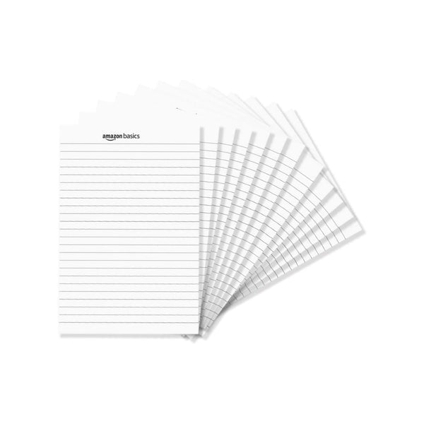 72 Amazon Basics Narrow Ruled 5 x 8 inch Writing Pads
