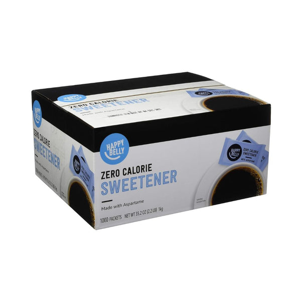 1,000 Packets of Happy Belly Zero Calorie Blue Aspartame Sweetener