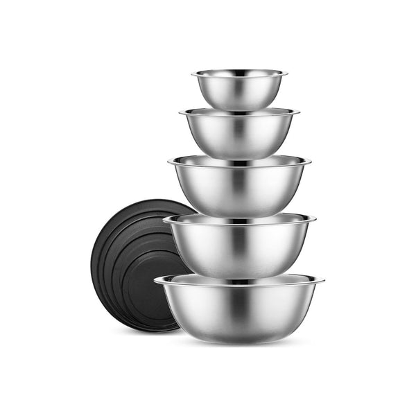 10 Piece Stainless Steel Mixing Bowl Set