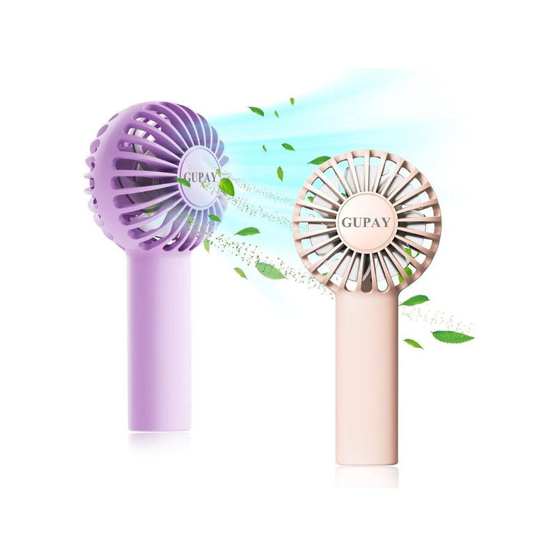 2-Pk Mini Handheld Fan with 3 Speeds