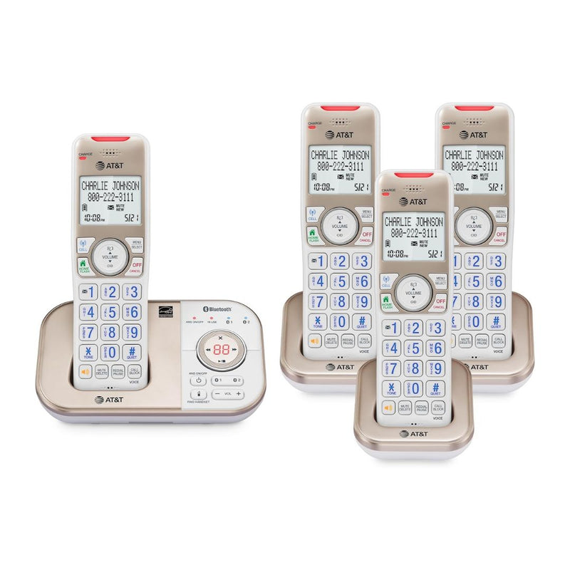 AT&T 4-Handset DECT 6.0 Bluetooth Expandable Cordless Phone