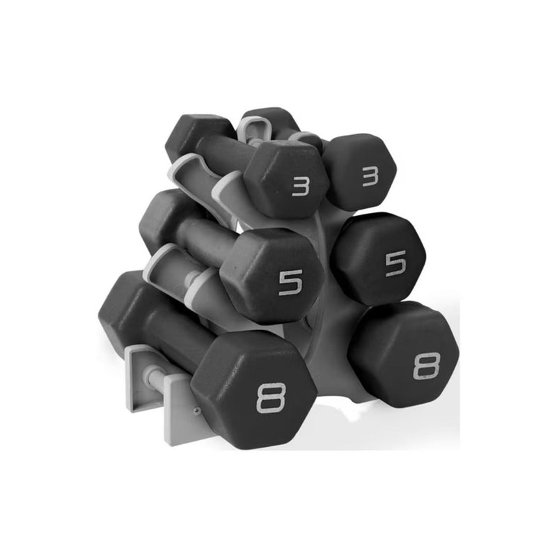 CAP Barbell 32 lb Neoprene Dumbbell Set with Rack