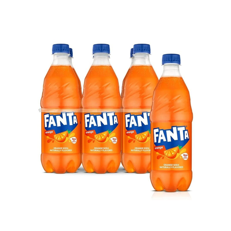 6 Bottles of 16.9 fl oz Fanta Orange Soda Fruit Flavored Soft Drink