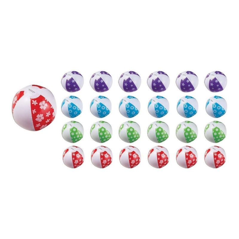 Pack of 24 Multicolor Mini Inflatable Beach Balls
