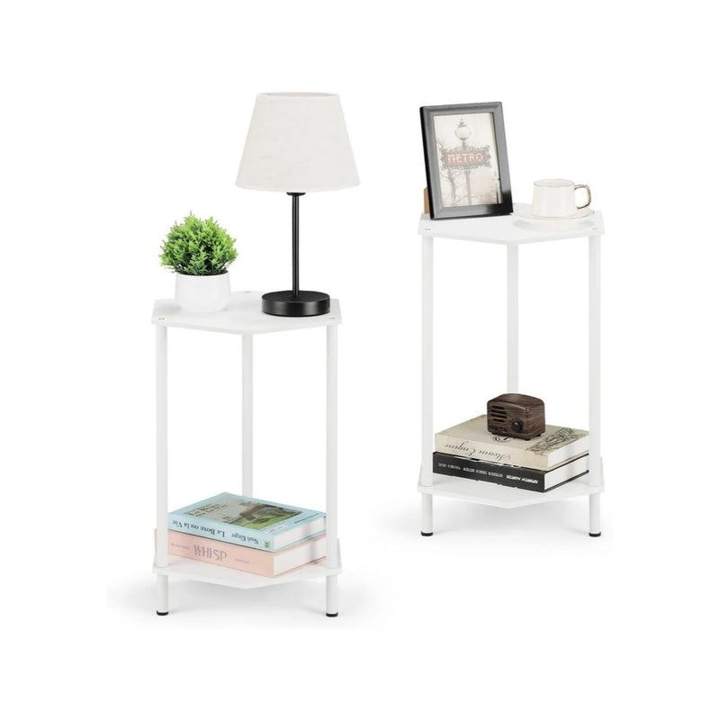 Set of 2 Modern 2-Tier Side Table
