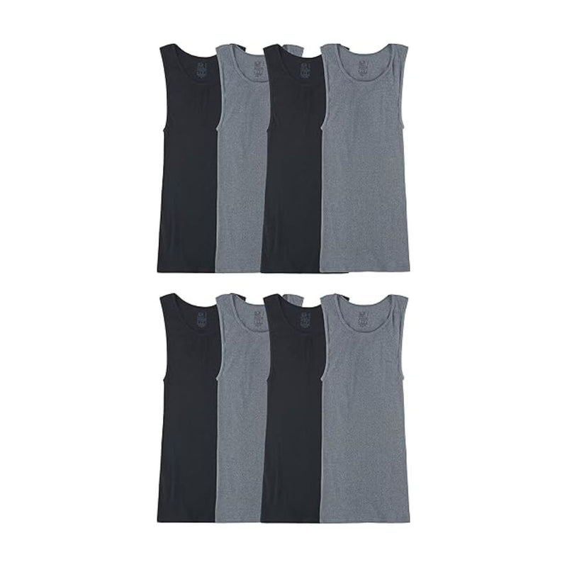 Fruit of the Loom Men’s Ribbed Stretch Fabric Sleeveless Tank A-Shirts
