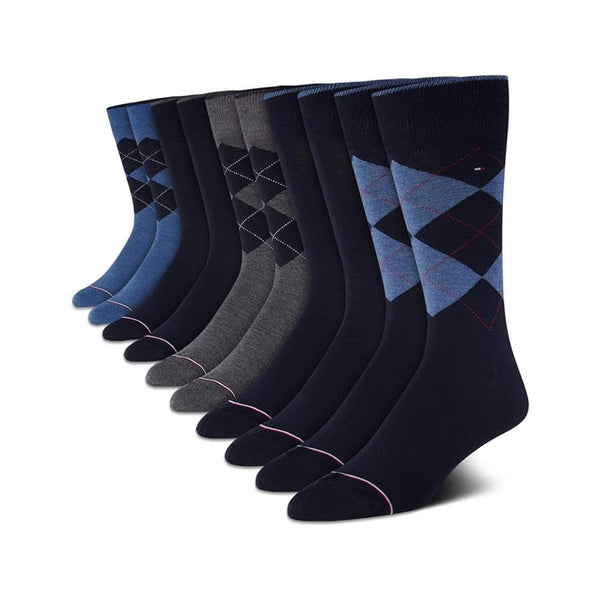 10 Pairs of Tommy Hilfiger Men’s Dress Socks (Many Colors)