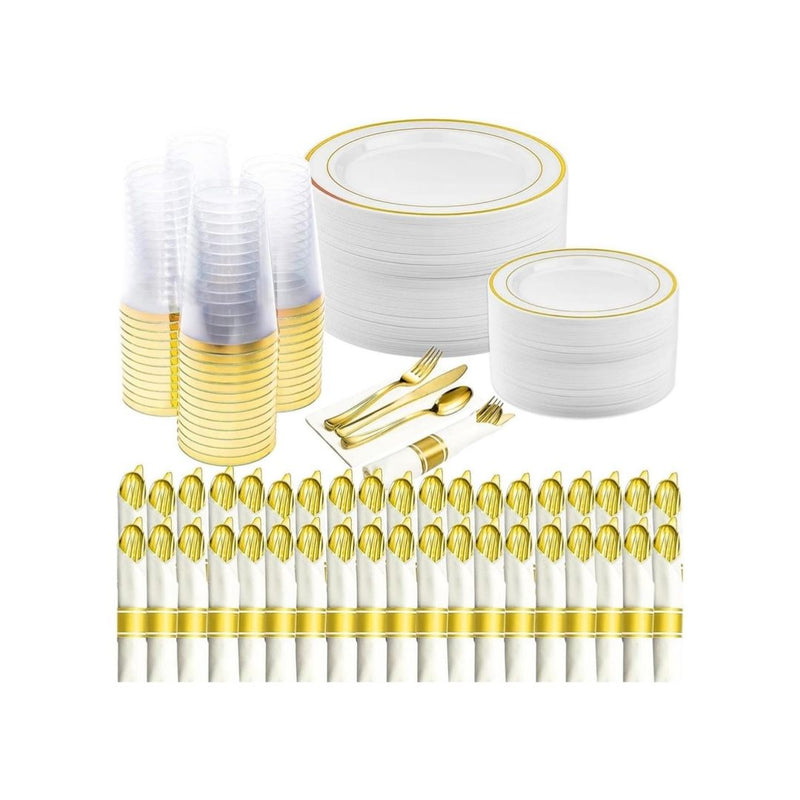 350-Pc Disposable Dinnerware Set