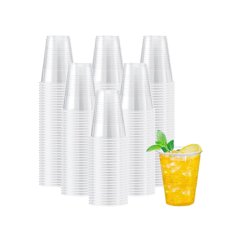 600-Pack Disposable 9 oz Clear Plastic Cups