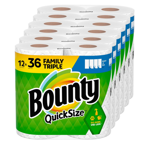 12 Family Triple Rolls = 36 Regular Rolls Of Bounty