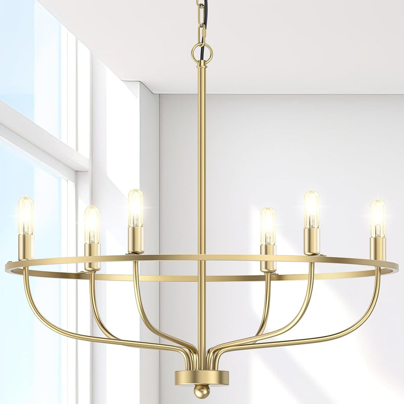 6-Light Adjustable Chandelier