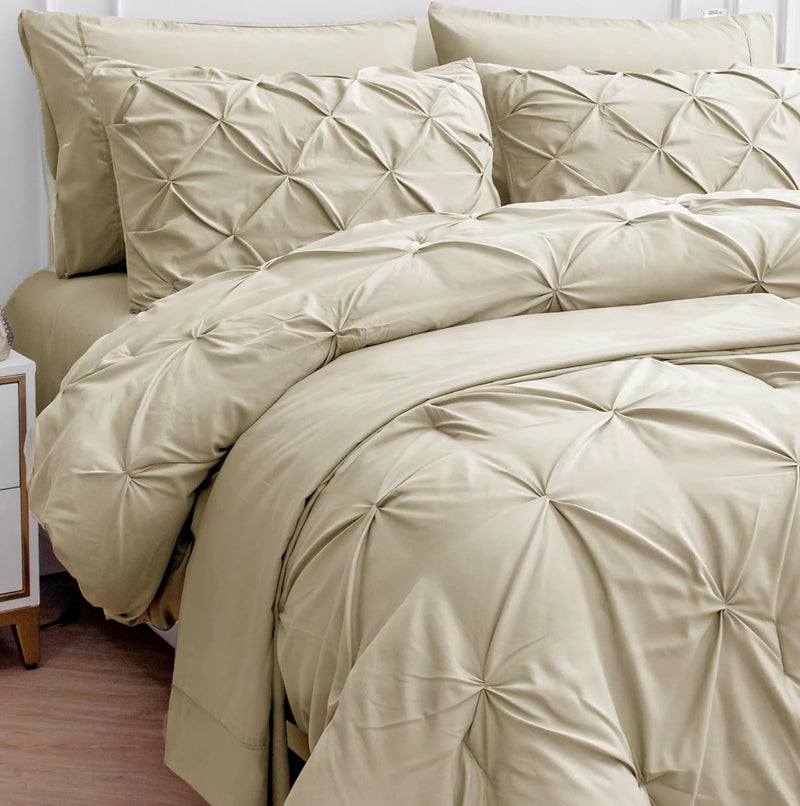 5 Piece Twin Size Pintuck Bed in a Bag Set