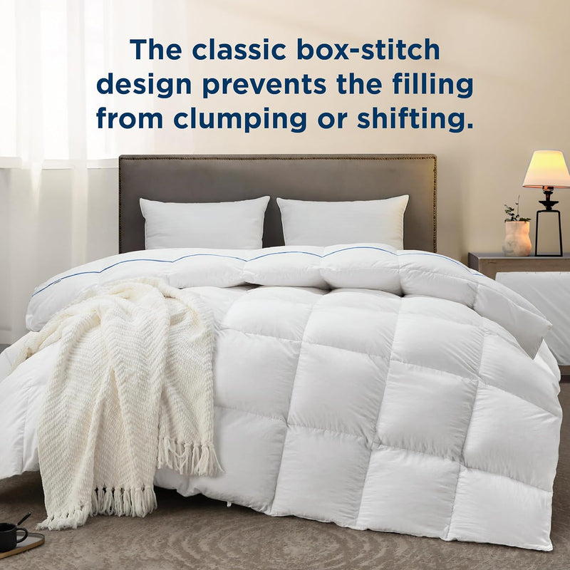 Bedsure Goose Feather Down All Season Duvet Insert, Queen Size