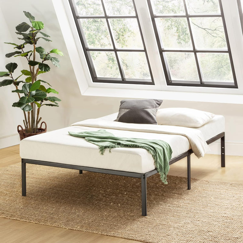 14-Inch Metal Platform Beds w/ Heavy Duty Steel Slat Mattress Foundation