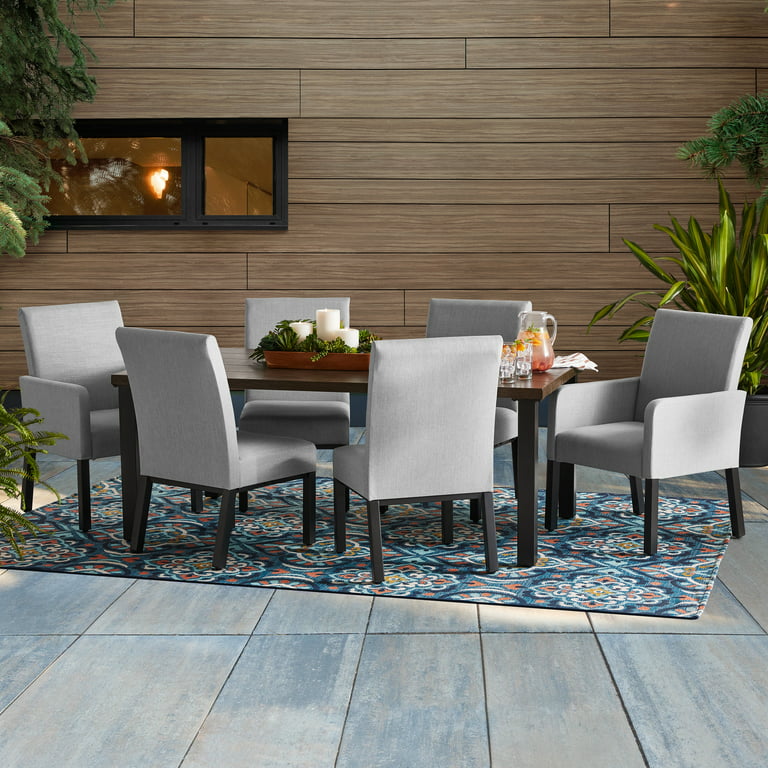 7-Piece Upholstered Sling Outdoor Dining Set