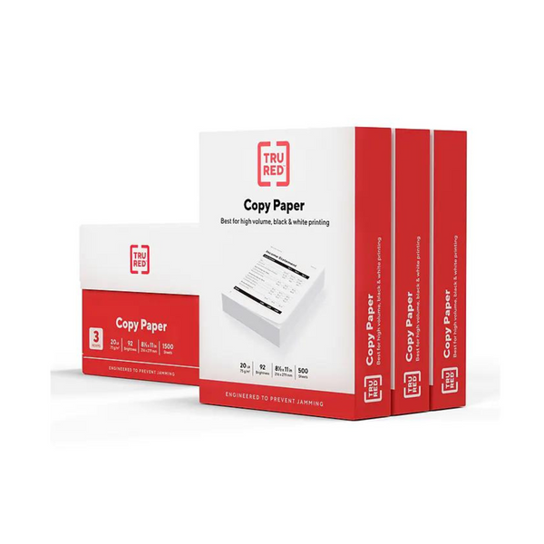 1,500-Sheets TRU RED 8.5-In x 11-In Copy Paper