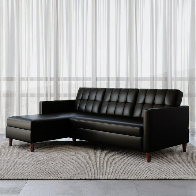 DHP Hartford Storage Reversible Sectional Futon with Chaise