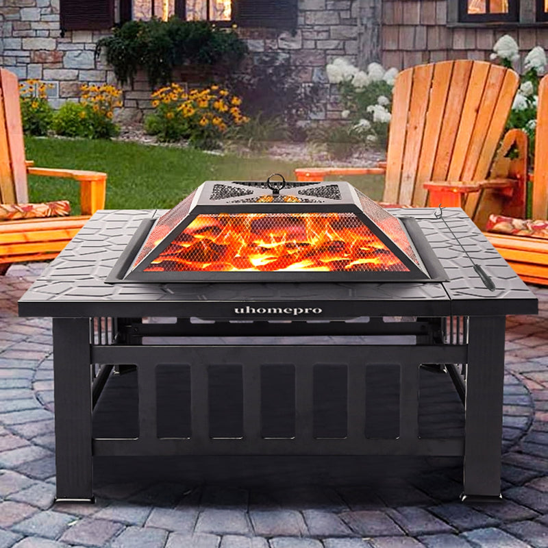32-Inch Wood Burning Fire Pit Table