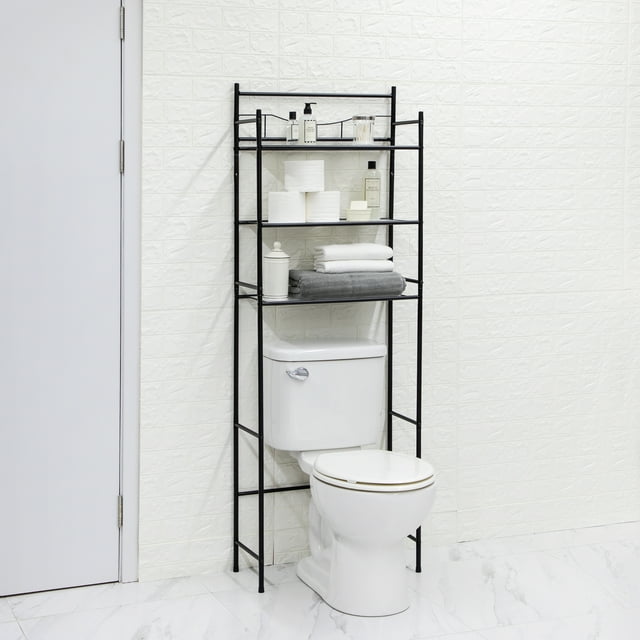 Mainstays 3-Shelf Over the Toilet Steel Wall Mount Storage Shelf Unit