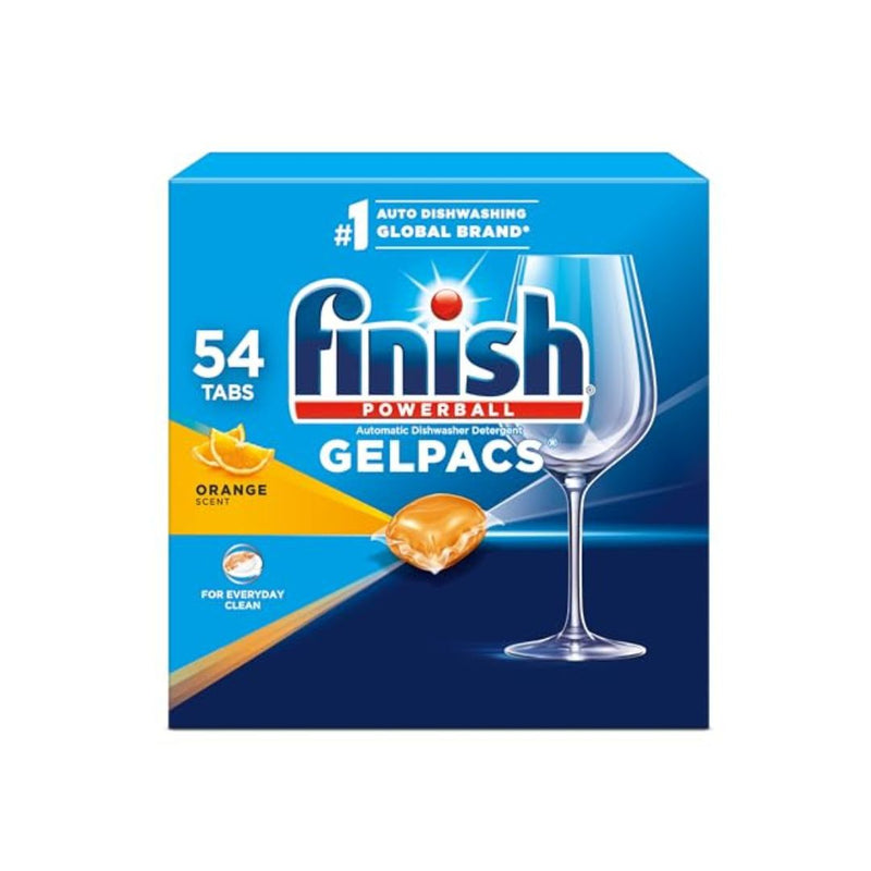 54 Count Finish Gelpacs Dishwasher Detergent Tablets