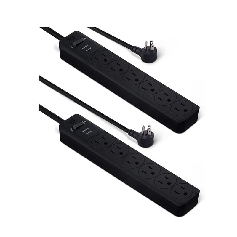 2-Pack Amazon Basics Rectangle 6-Outlet